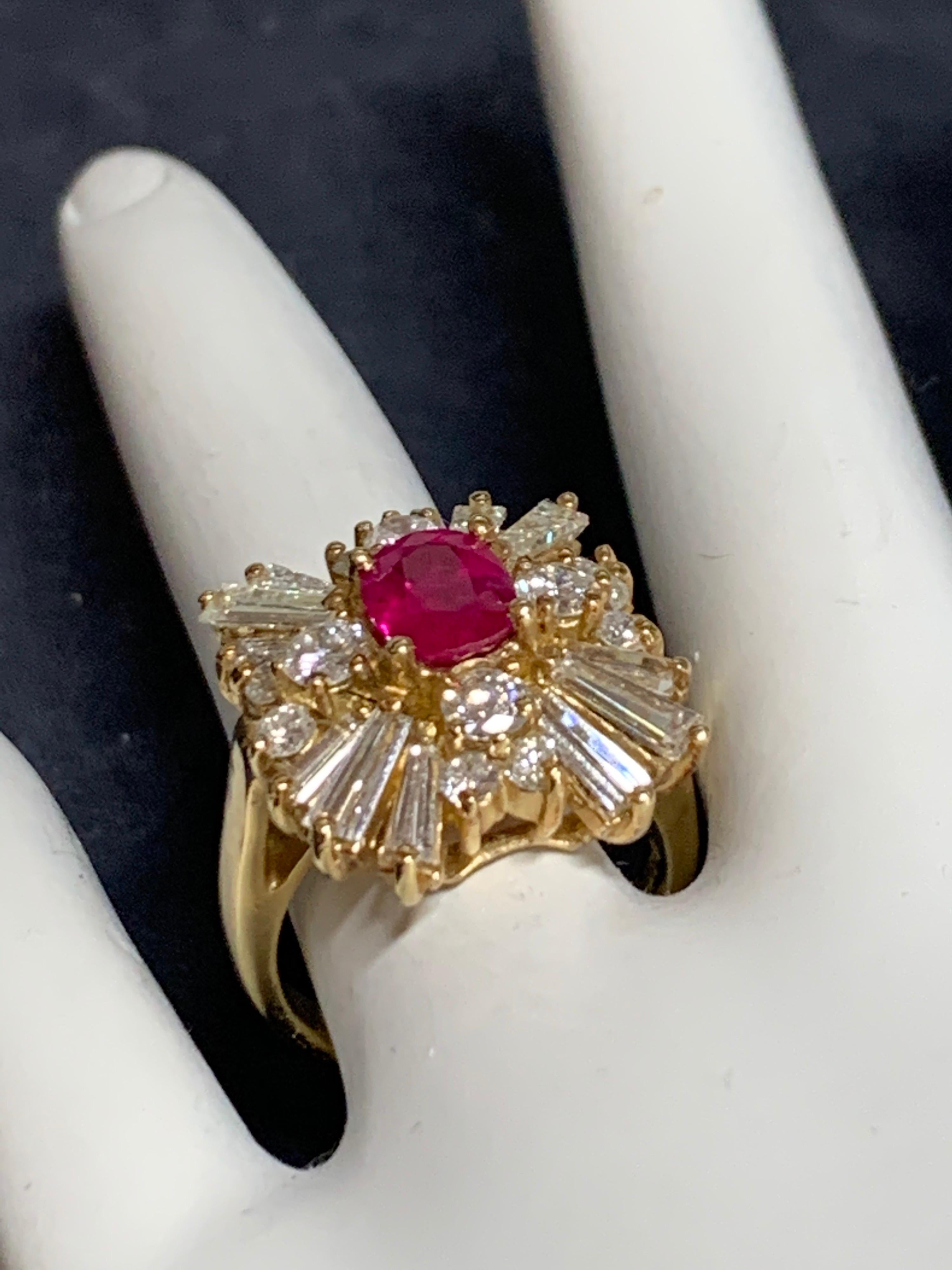 ruby and diamond baguette ring