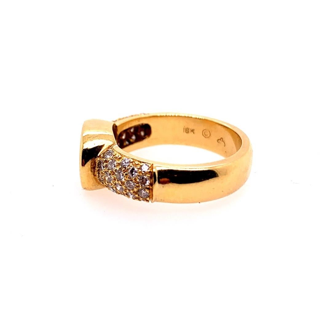 Retro Gold Natural 0.85 Carat Round Diamond and Opal Cocktail Ring Circa 1960 For Sale 7