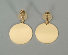Pendientes colgantes de oro retro