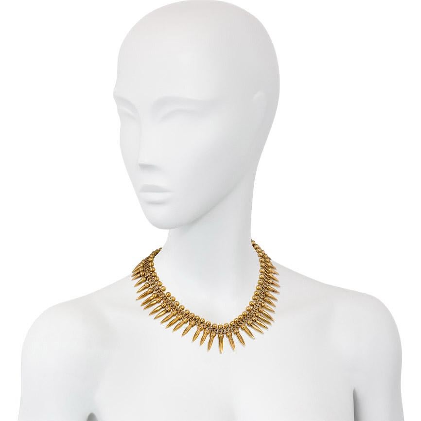 Women's or Men's Retro Gold Fringe Necklace with Amphora Pendants