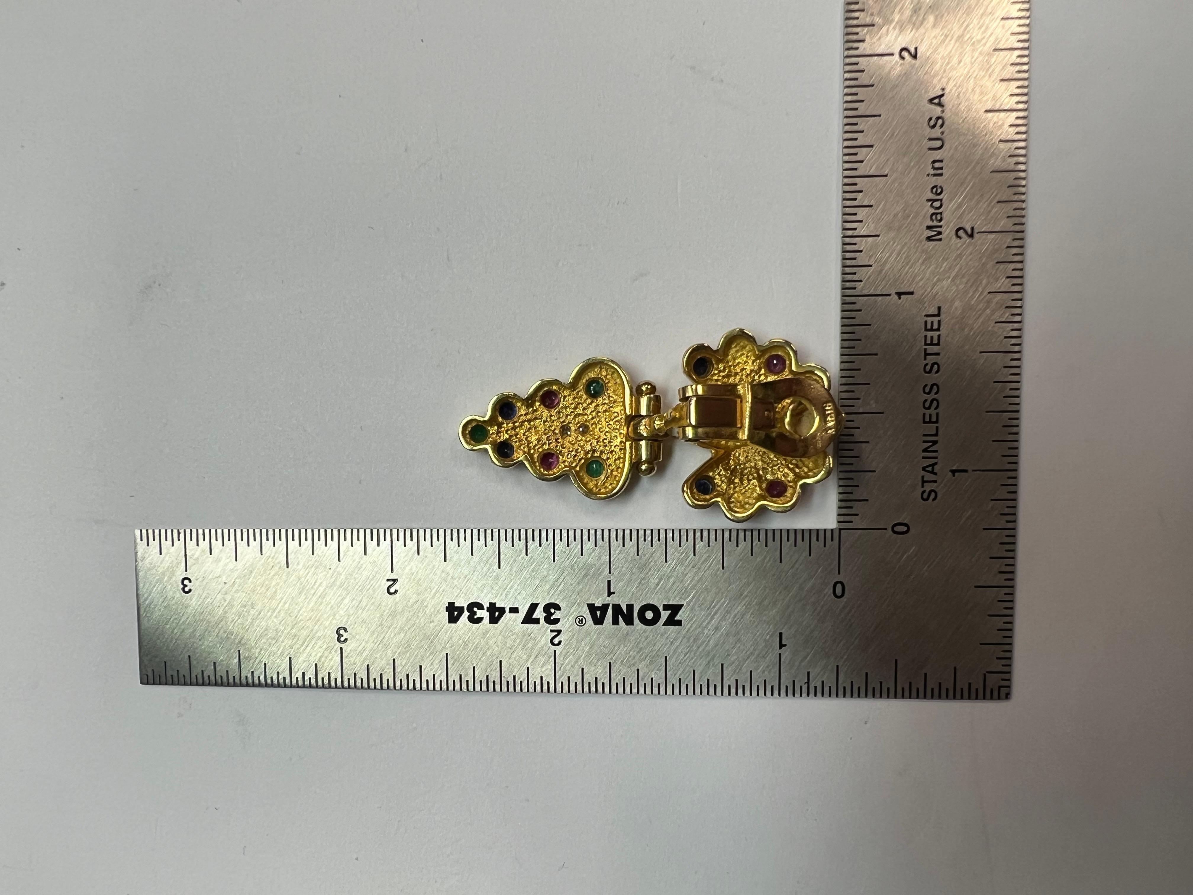 Retro Gold Full Set 9,40 Karat natürlichen Multi Color Edelstein & Diamant CIRCA 1980 im Angebot 4