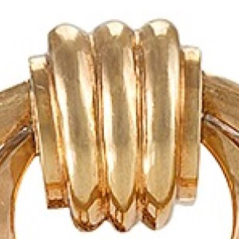 Gold Double Hoop Doorknocker Earrings  In Excellent Condition In New York, NY