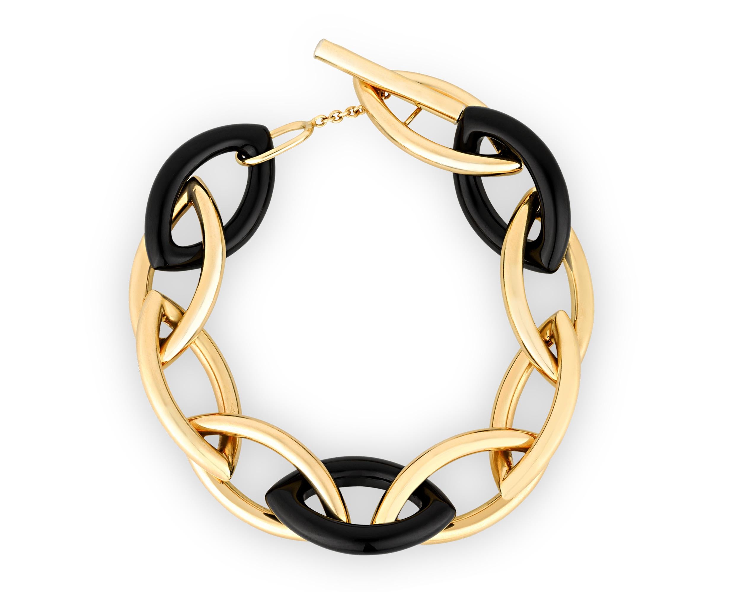 Women's Retro Gold Link Bracelet