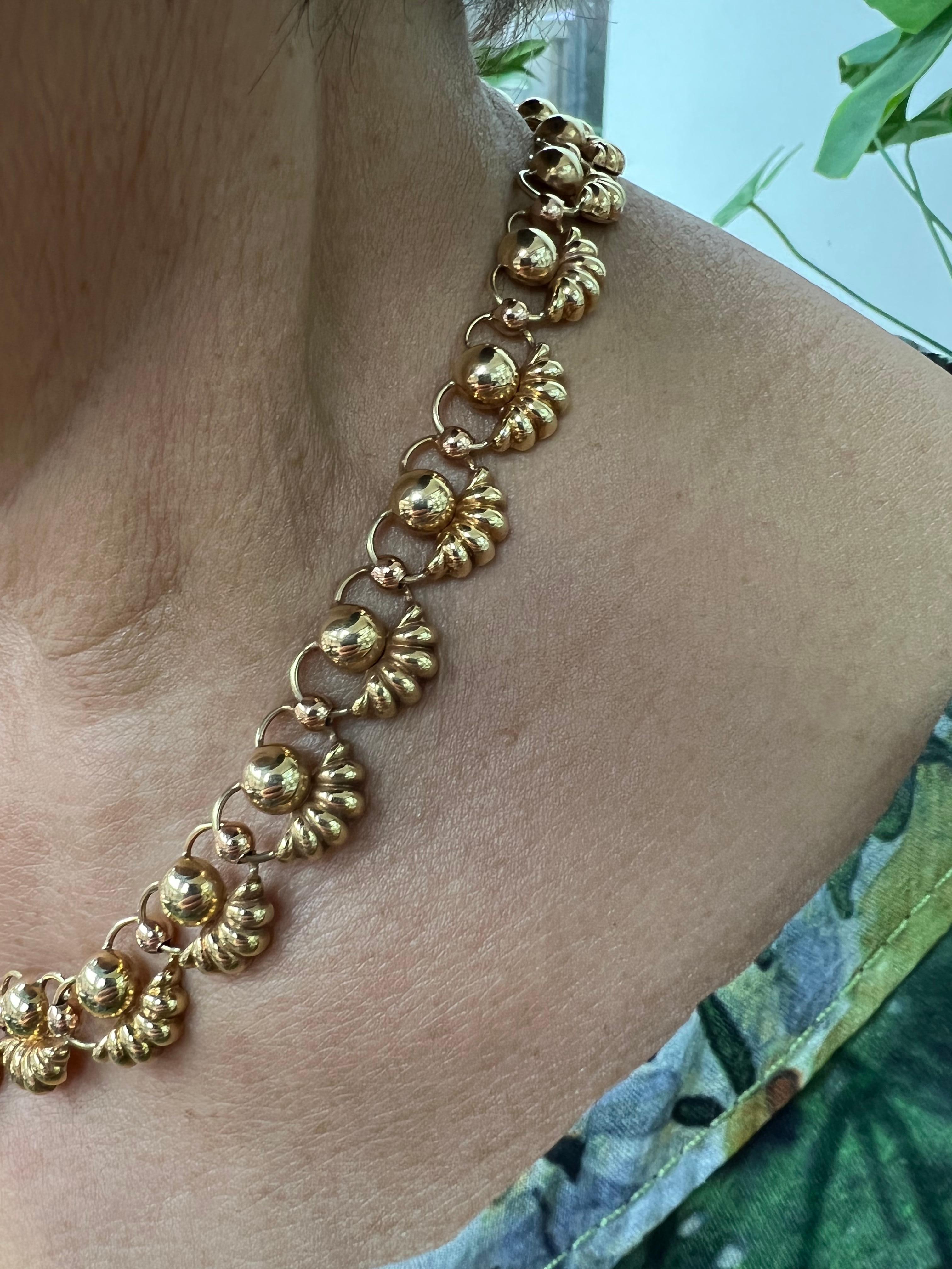 Collana Retro A Link in oro in vendita 2