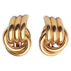 Retro Gold Loop Earrings