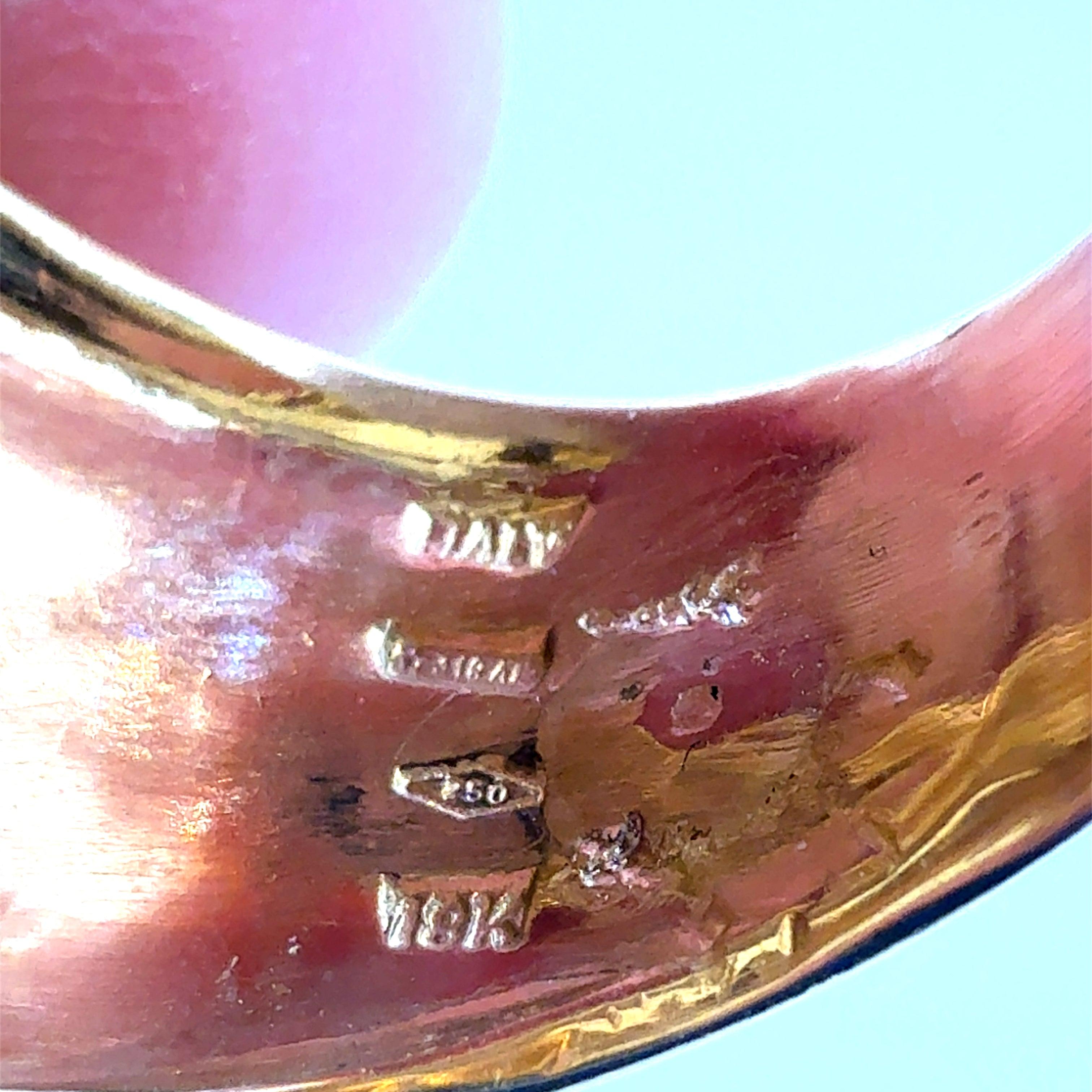 Anello Cocktail in oro retrò con diamante rotondo naturale e citrino in vendita 2