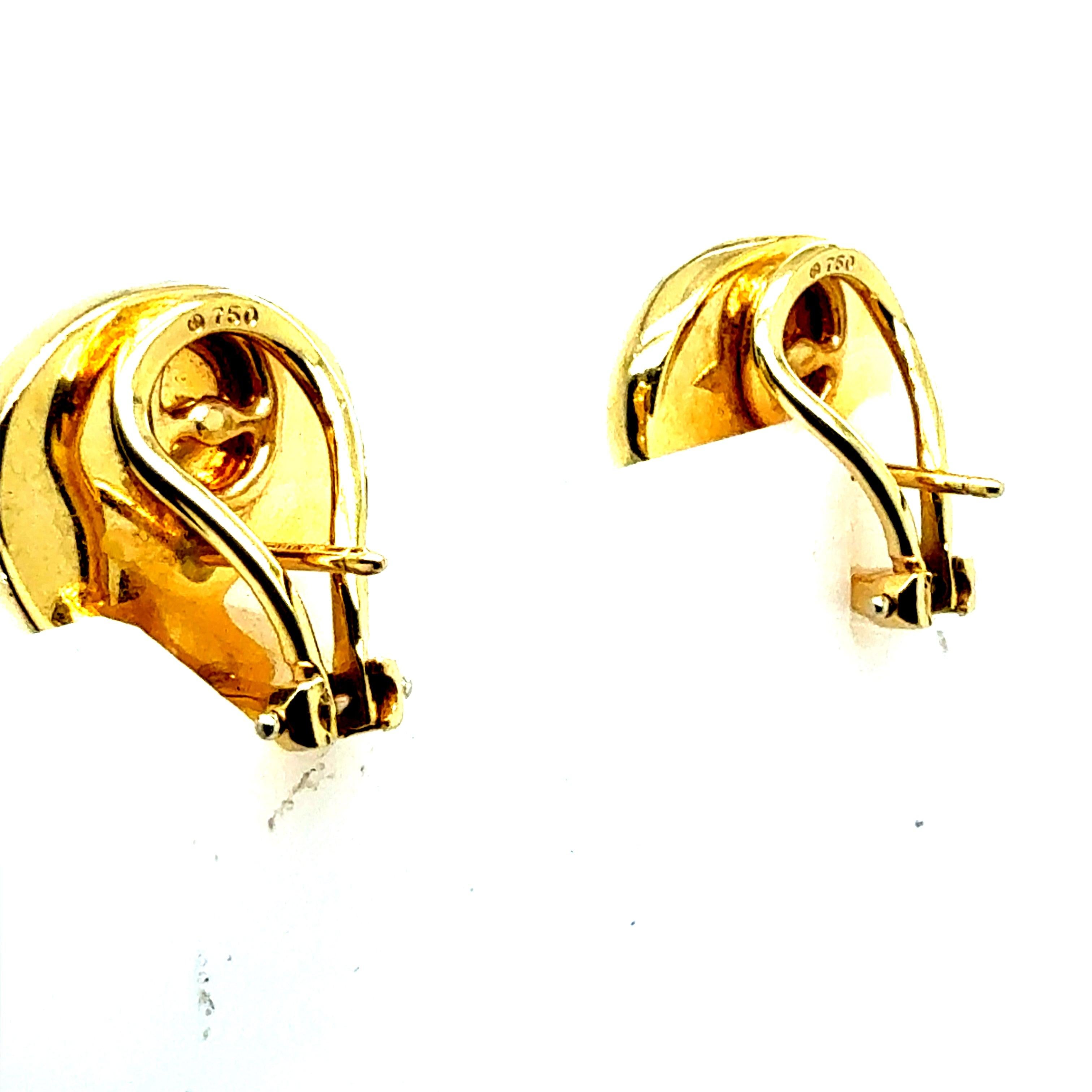 Women's Retro Gold Original Tiffany and Company Spiro Statement Earrings, Circa 1990 For Sale