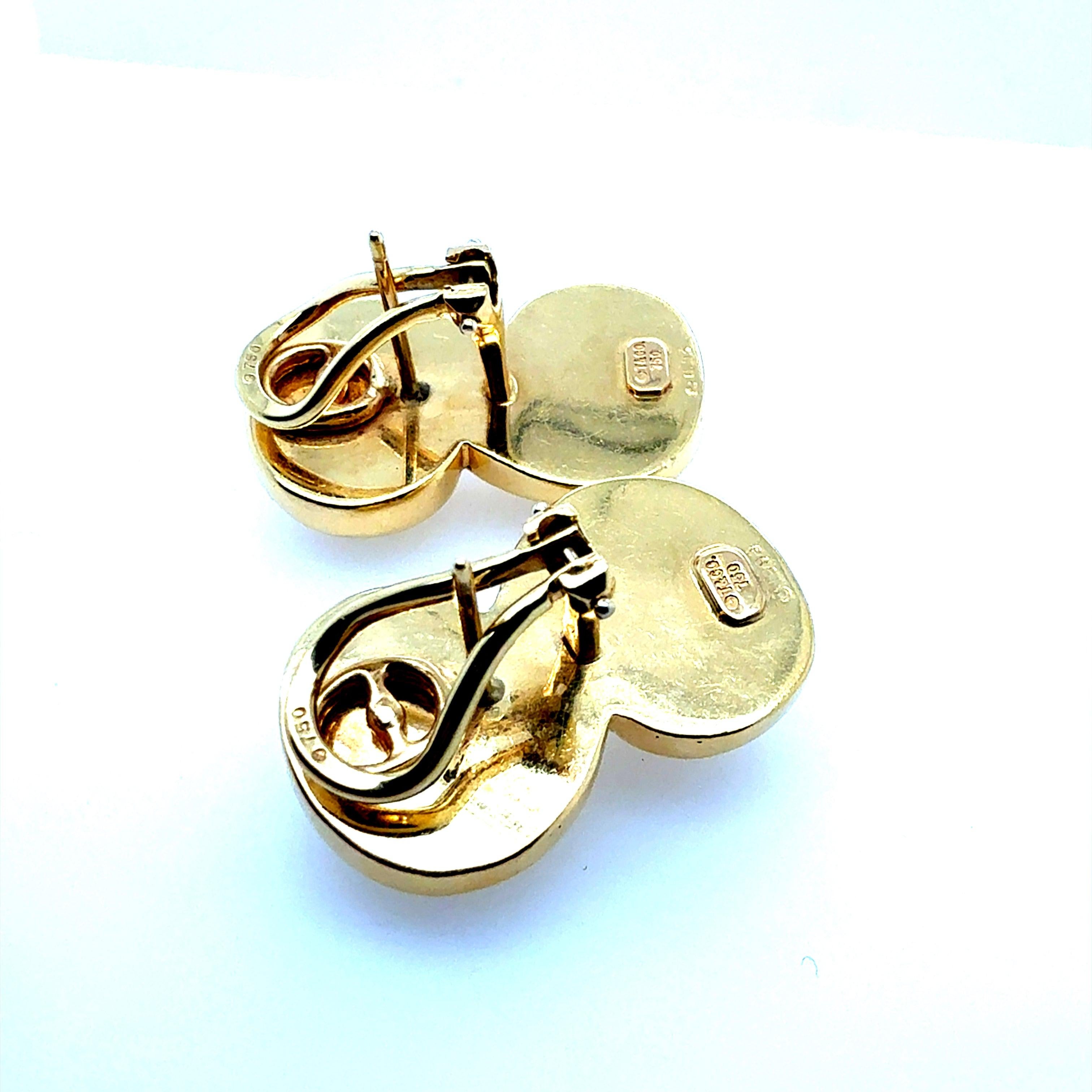 Retro Gold Original Tiffany and Company Spiro Statement Earrings, Circa 1990 For Sale 4