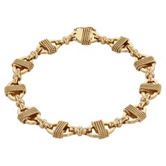 Retro Gold Oval Link Bracelet