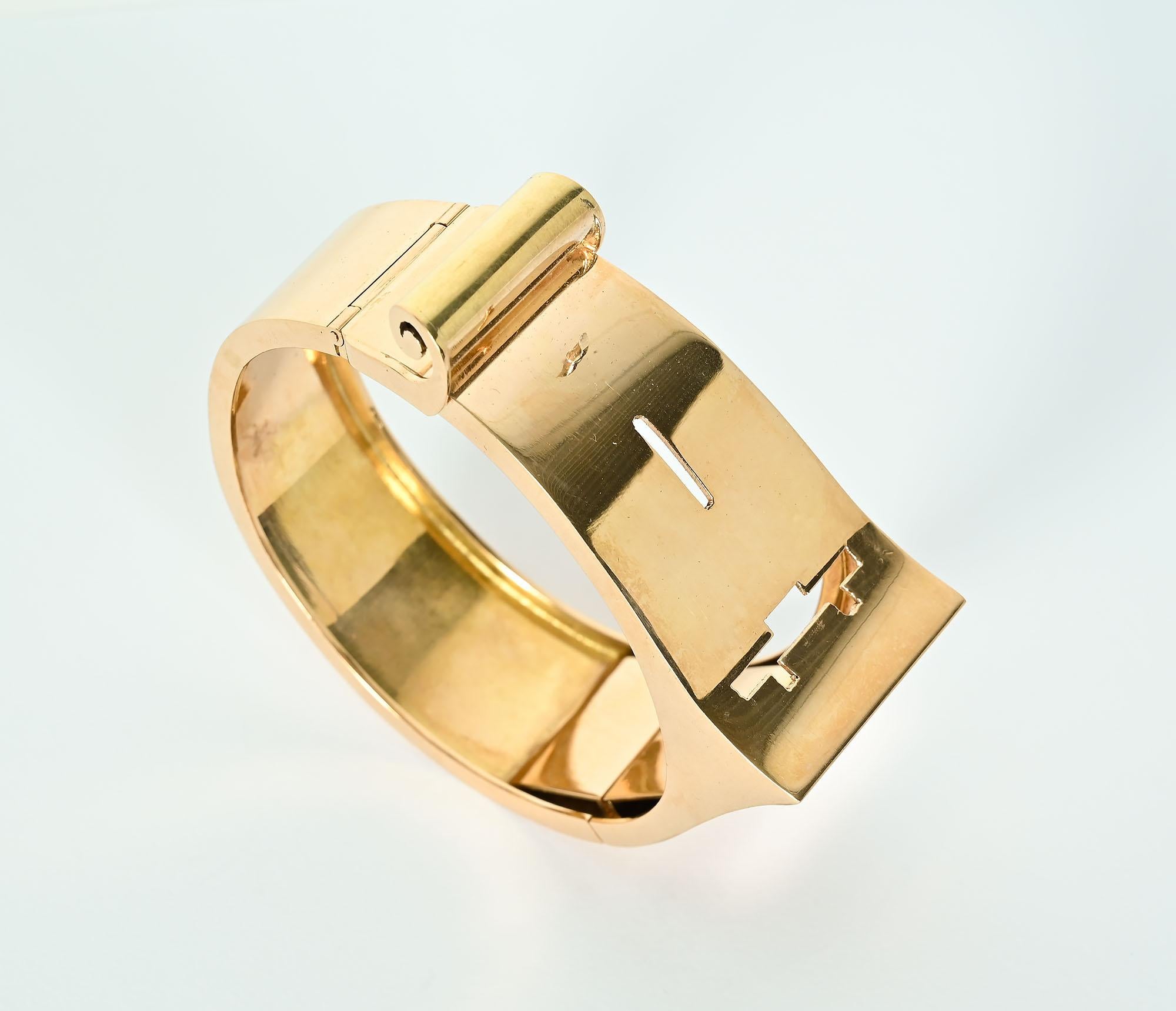 Retro Gold, Ruby and Diamond Bracelet For Sale 2