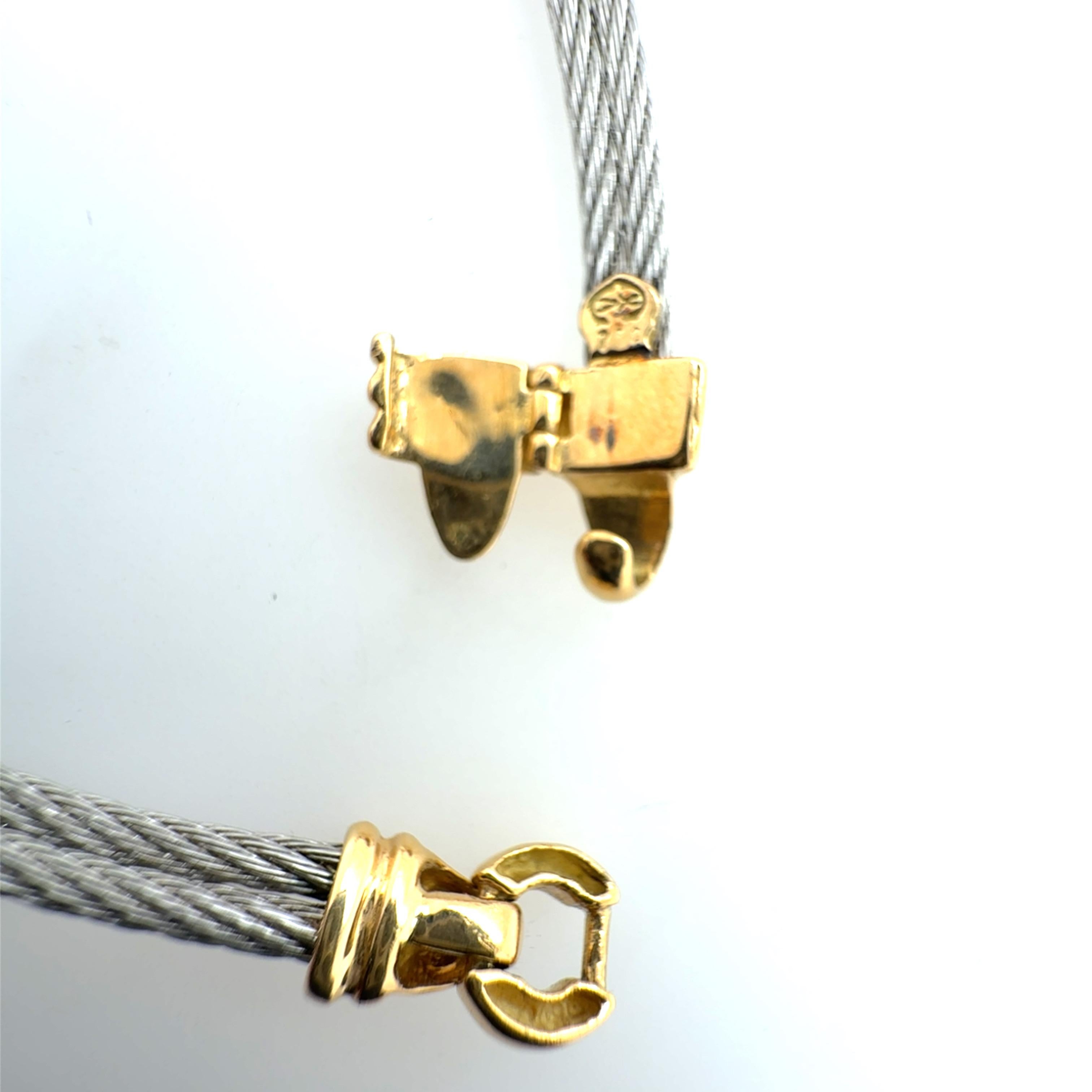 Rétro Retro Gold & Steel 0.6 Carat Natural Diamond Statement Necklace Circa 1985 en vente