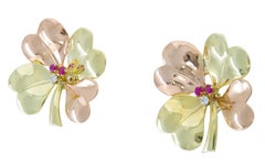 Retro Gold Tiffany & Co. 4-Leaf Clover Earrings