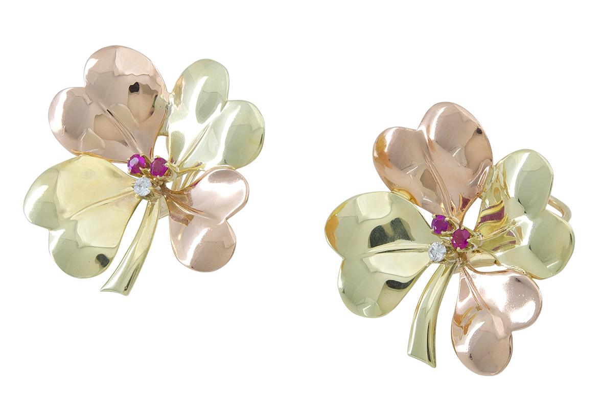 tiffany four leaf clover earrings