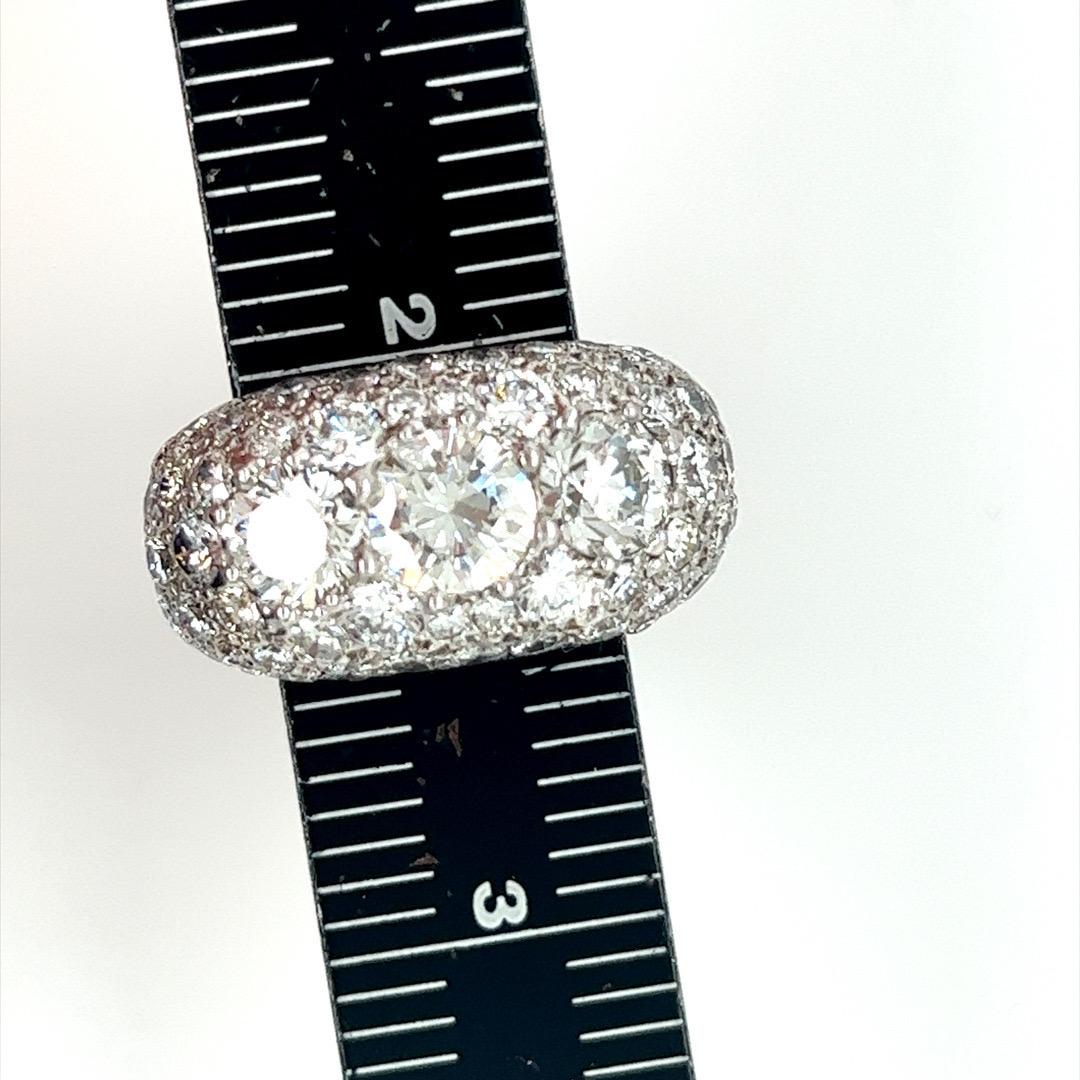 Retro Gold UGS zertifizierter 6,09 Karat natürlicher Diamant-Cocktail-Verlobungsring im Angebot 3