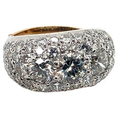 Bague de fiançailles cocktail rétro certifiée UGS avec diamant naturel de 6,09 carats