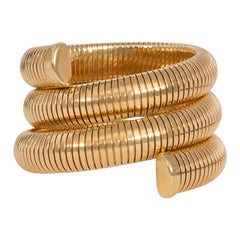 Retro Gold Wrap Around Gas Pipe Bracelet