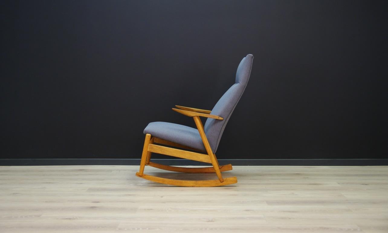 Retro Gray Rocking Chair Ashe Vintage Danish Design For Sale 4