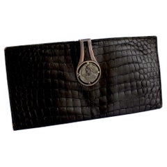 Retro Gucci Sterling Silver & Leather Wallet