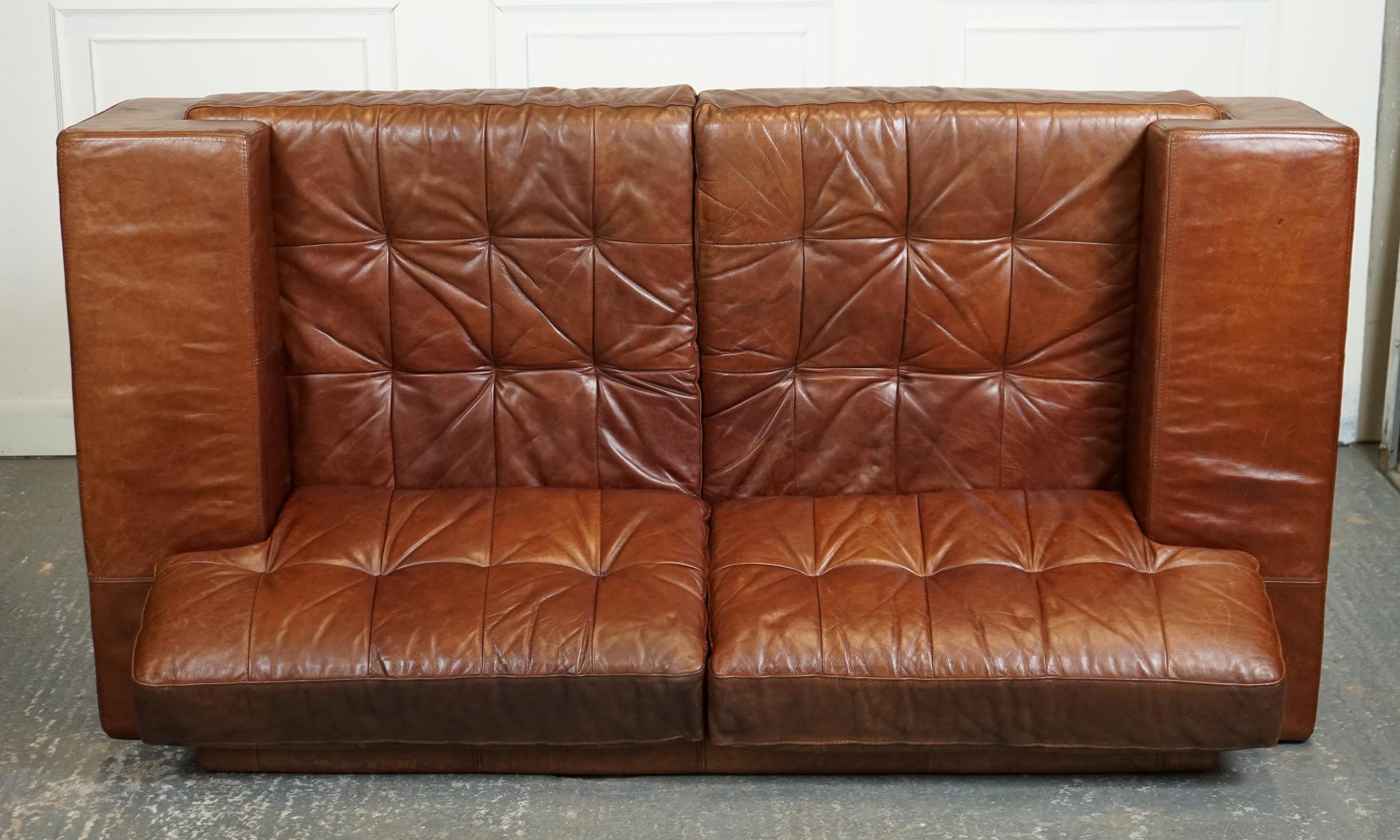 RETRO HALO TiMOTHY OULTON SOFA en cuir marron en vente 7