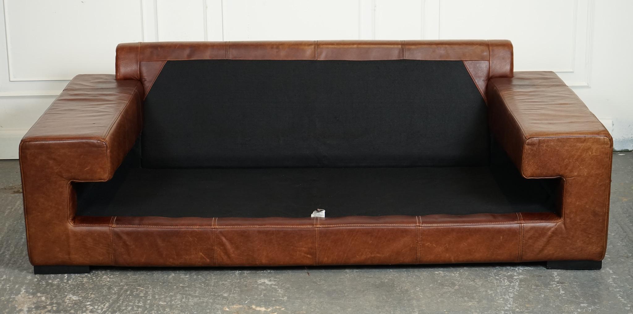 RETRO HALO TiMOTHY OULTON SOFA en cuir marron en vente 8