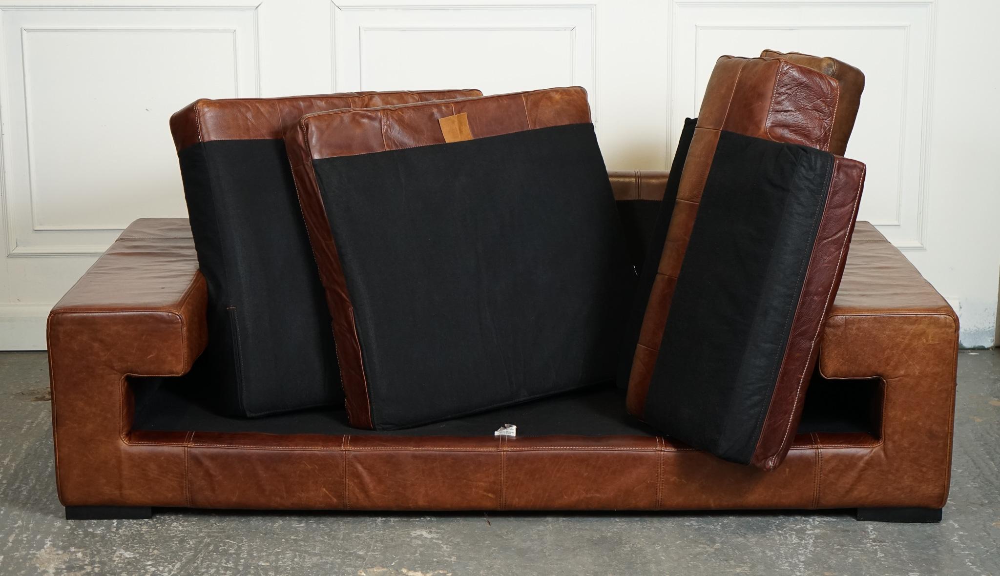 RETRO HALO TiMOTHY OULTON SOFA en cuir marron en vente 9