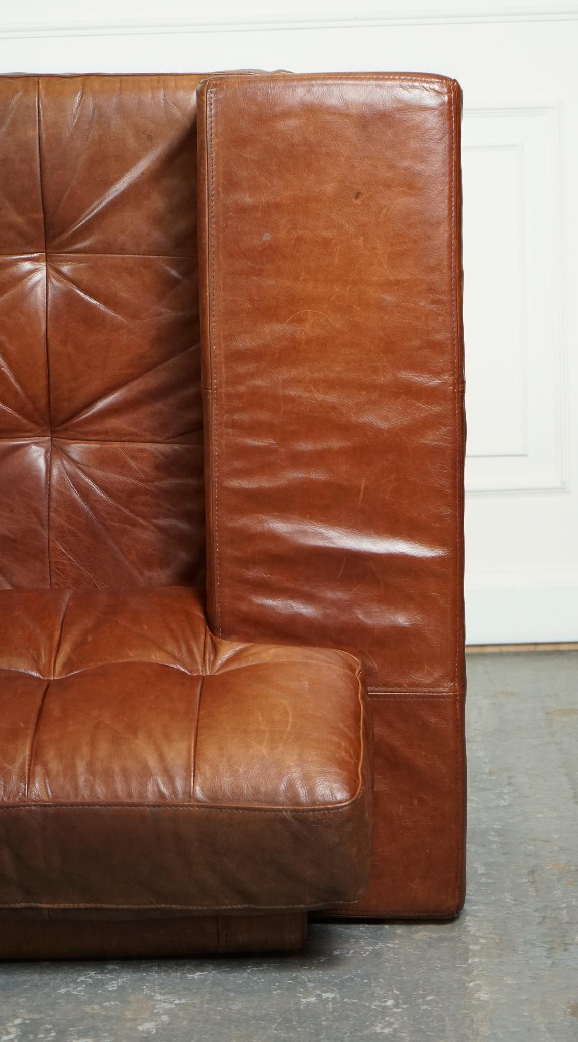 RETRO HALO TiMOTHY OULTON SOFA en cuir marron Bon état - En vente à Pulborough, GB