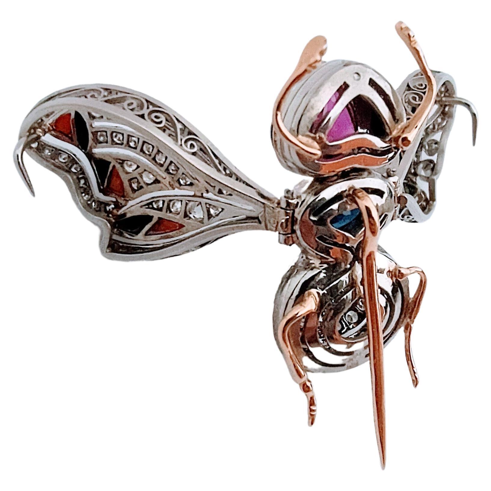 vintage insect brooch
