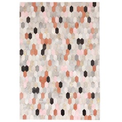 Grand tapis de sol d'inspiration rétro personnalisable Hornet Desert Landscape en cuir de vache