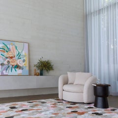 Retro Inspired Customizable Hornet Desert Landscape Cowhide Area Floor Rug Small