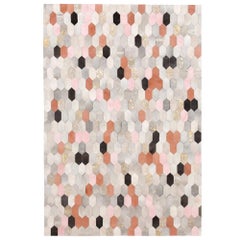 Grand tapis de sol personnalisable Hornet Desert Landscape en cuir de vache d'inspiration rétro