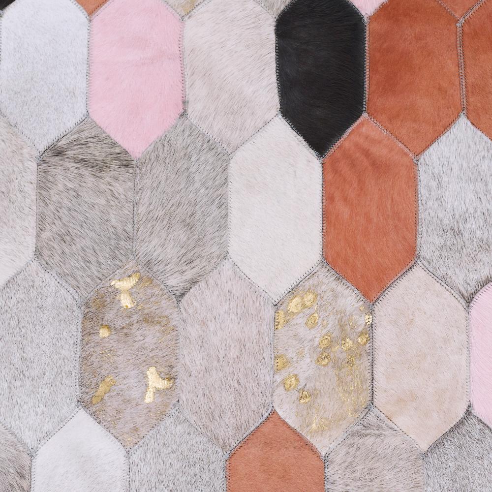 Contemporary Retro Inspired Hornet Desert Landscape Cowhide Rug
