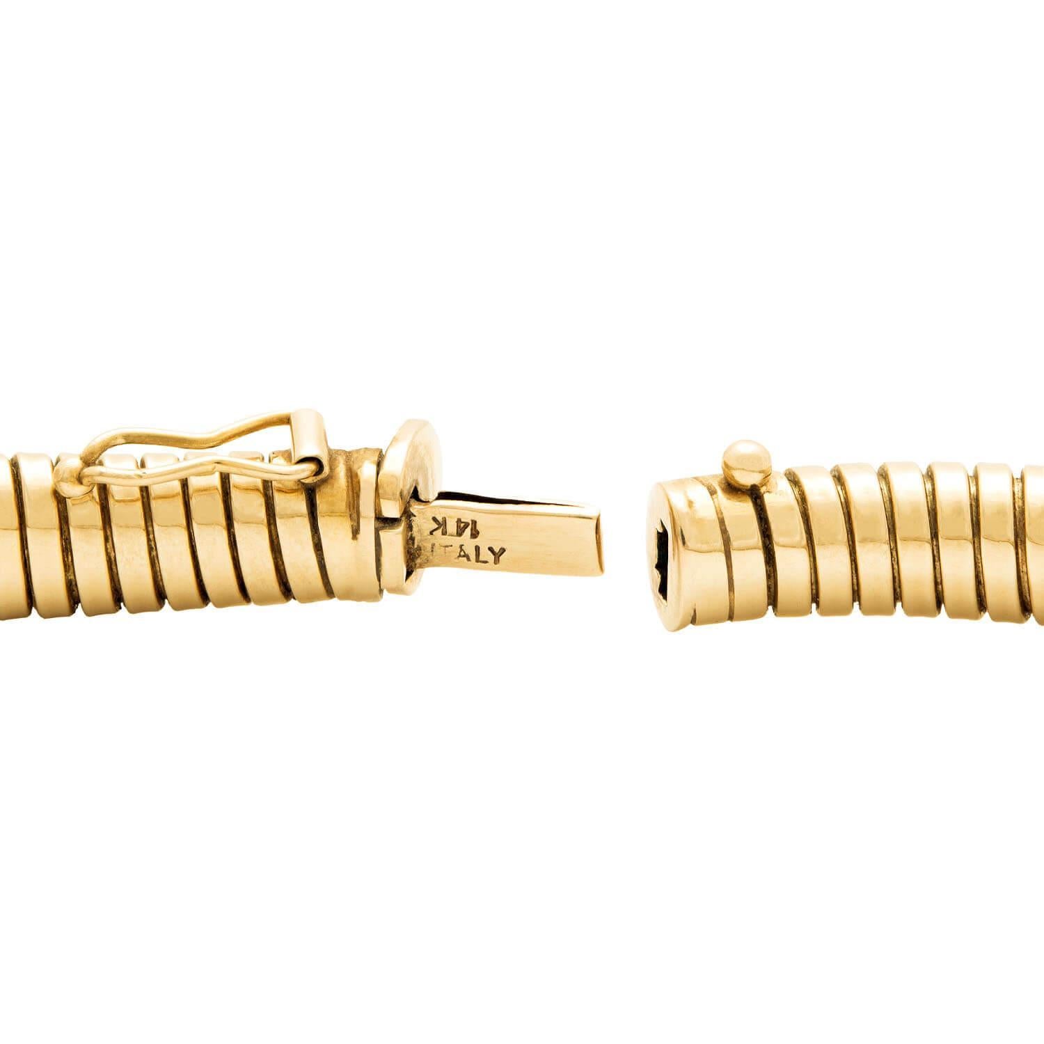 Collar de cadena de cuello de cisne retro italiano de 14k en venta 1