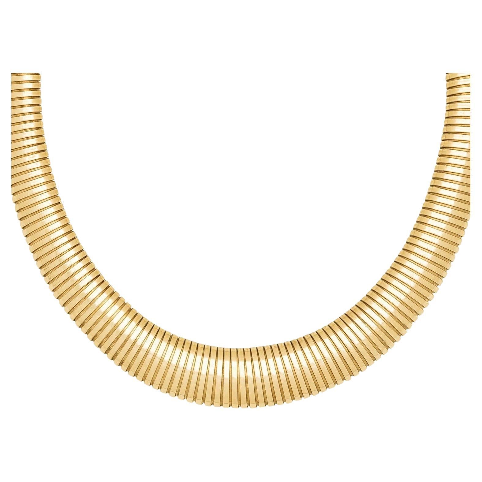 Retro Italian 14k Gooseneck Chain Necklace