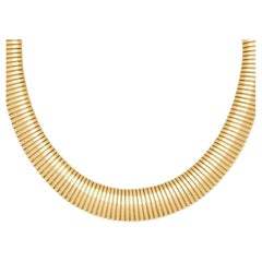 Retro Italian 14k Gooseneck Chain Necklace