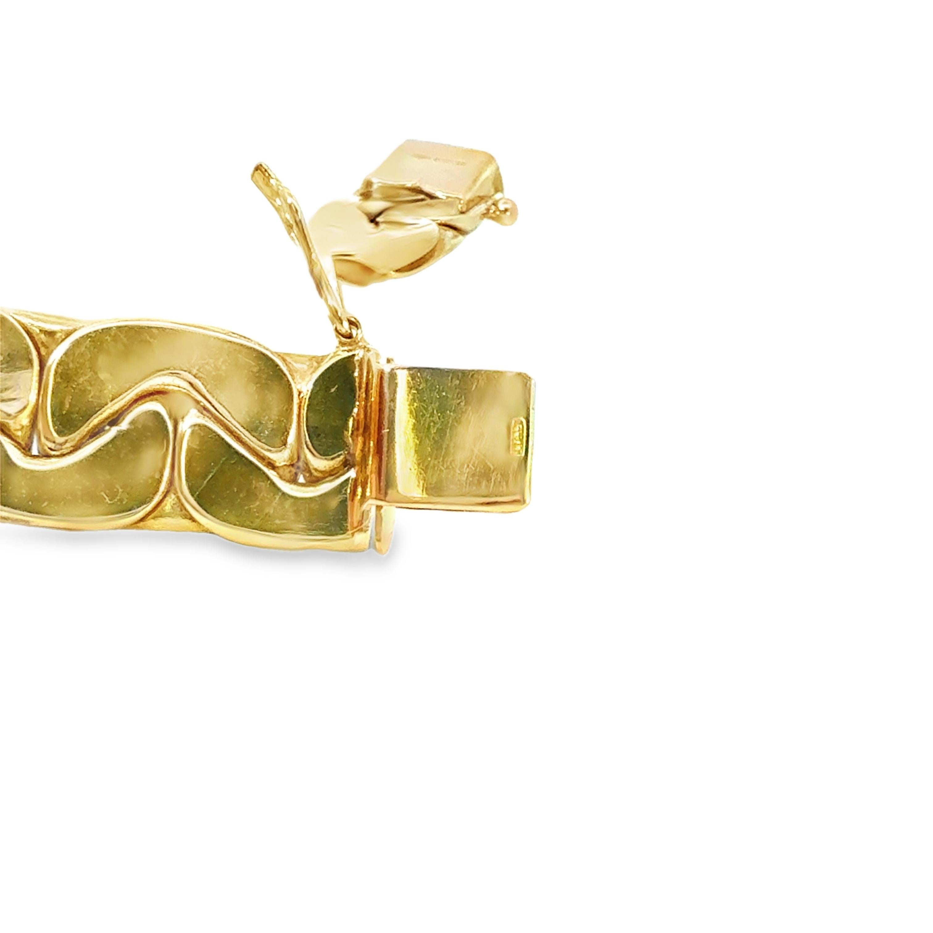 Collana a fagiolo retrò in oro giallo 14K A Link in vendita 6