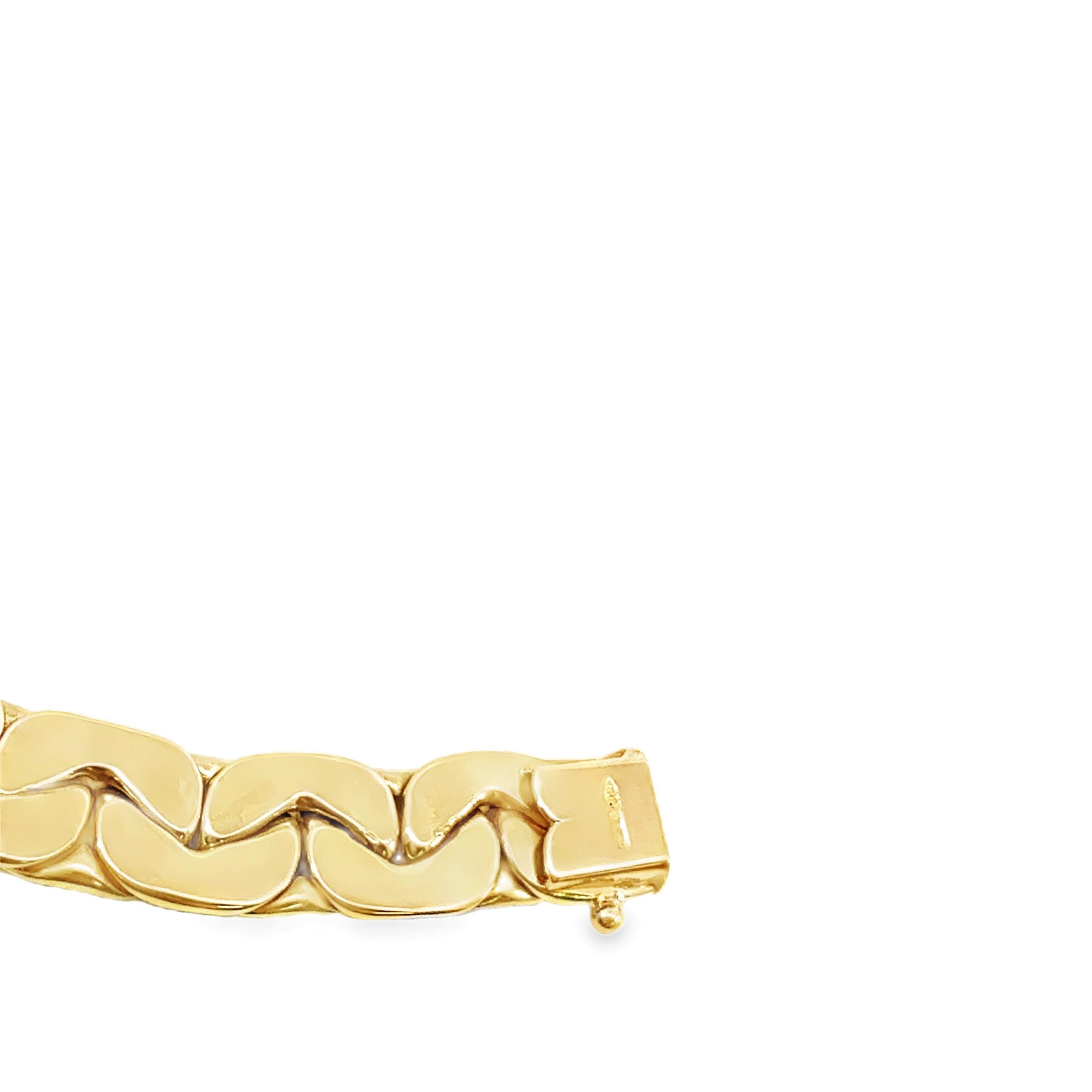 Collana a fagiolo retrò in oro giallo 14K A Link in vendita 7