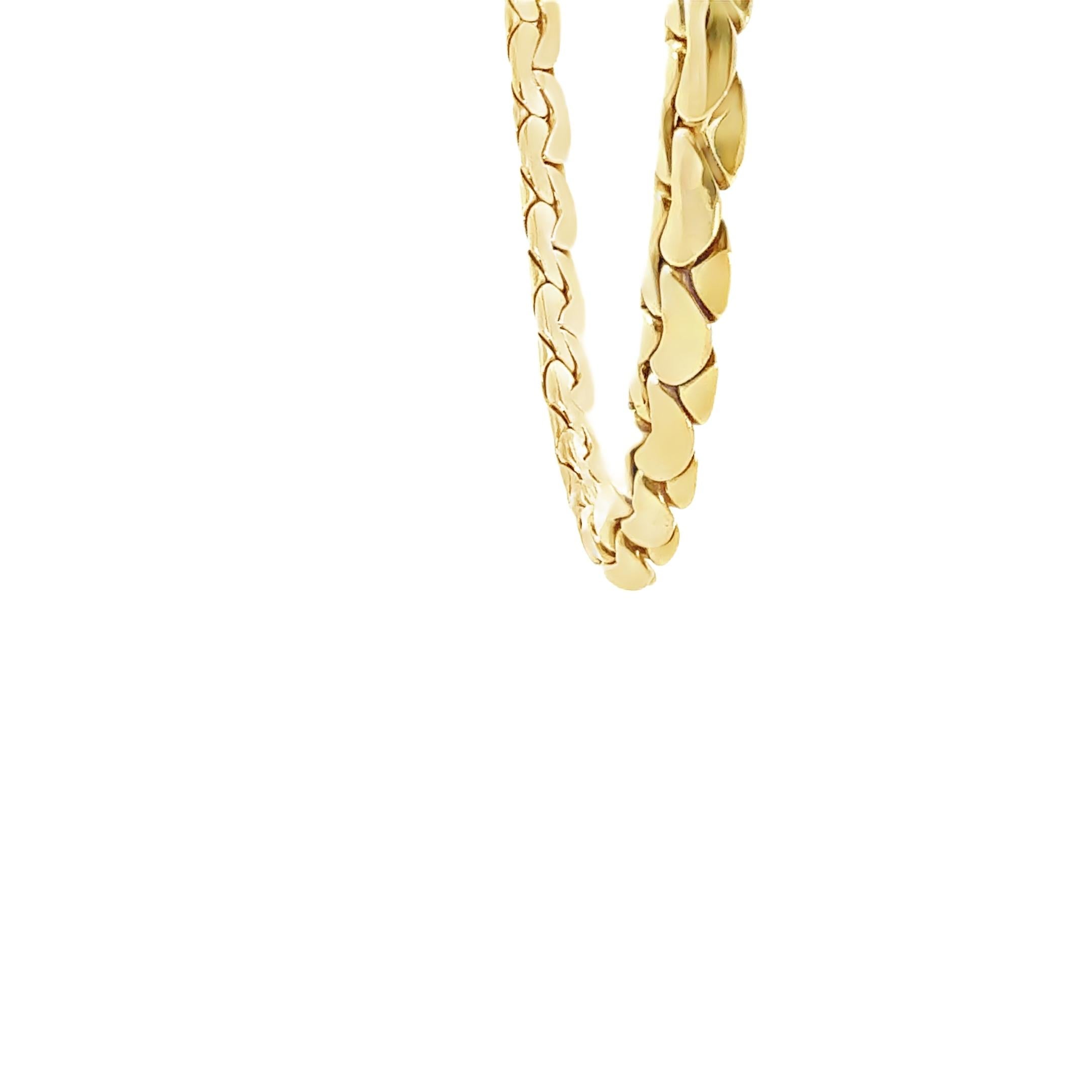Donna Collana a fagiolo retrò in oro giallo 14K A Link in vendita