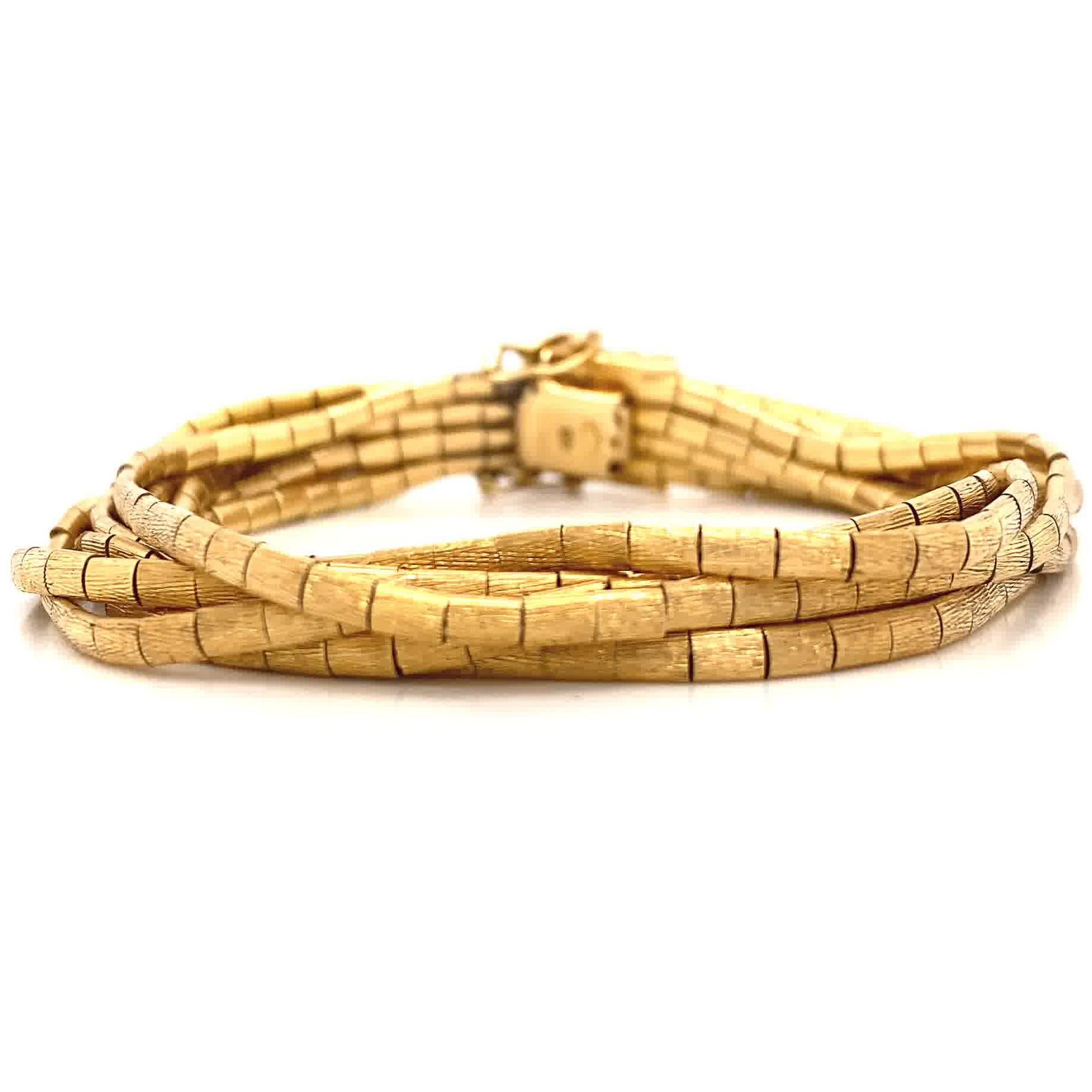 Retro Italian 18 Karat Gold Bracelet 1