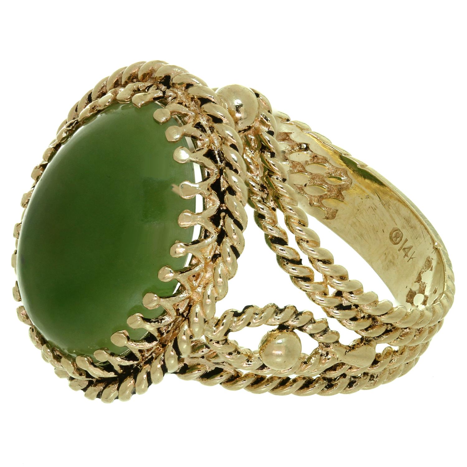 braided jade ring