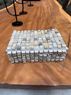Retro Keyboard Box, Wood and Up-Cycled Computer Keys, Nostalgic Decor