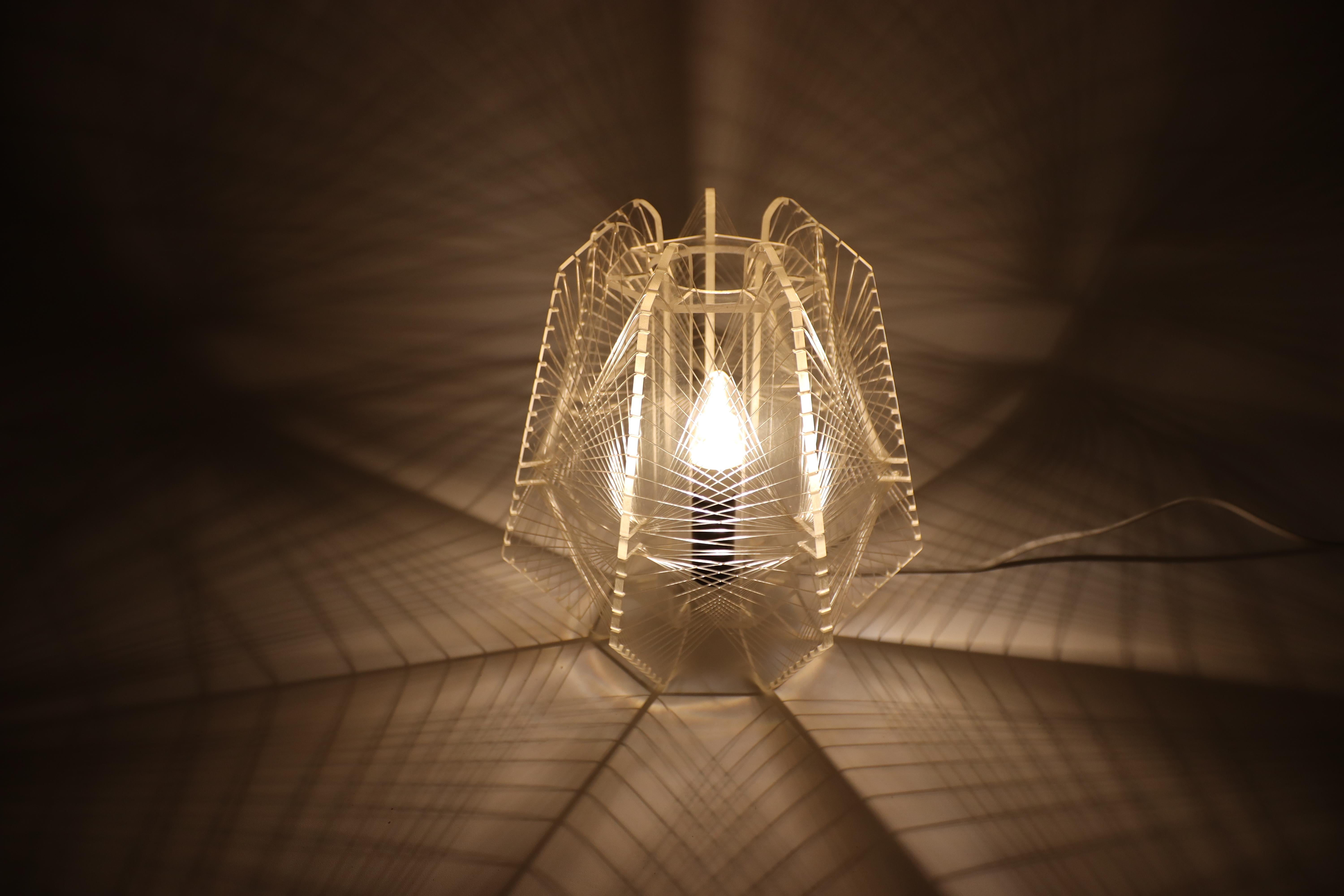 Mid-20th Century Retro Lamp with Amazing Light Effect