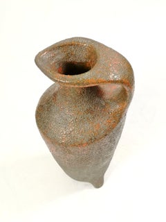 Retro large Pesthidegkút floor vase designed by Margit Csizmadia from 1967