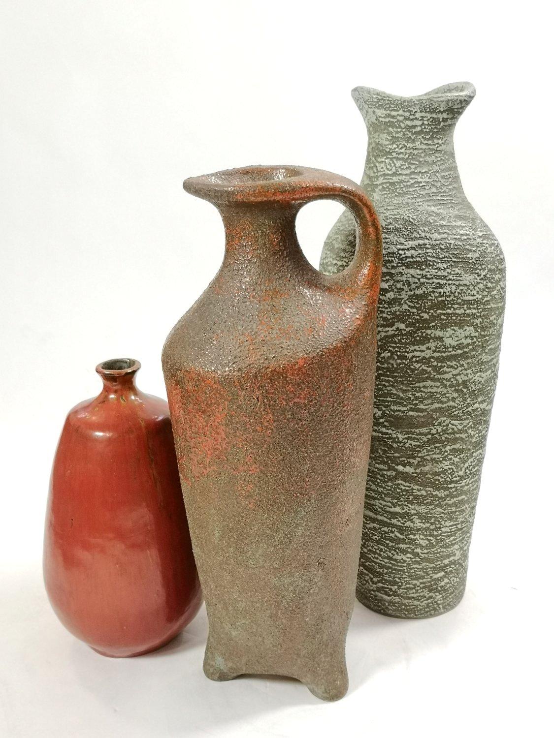 Mid-20th Century Retro large Pesthidegkút floor vase designed by Margit Csizmadia from 1967 For Sale