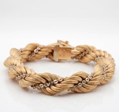 Retro Large Torsade Rope Chain Huge Bracelet