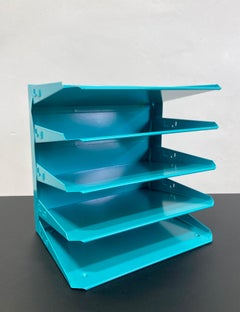 Retro Mail Organizer Refinished in Turquoise