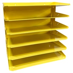 Retro Mail Organizer Refinished in Yellow