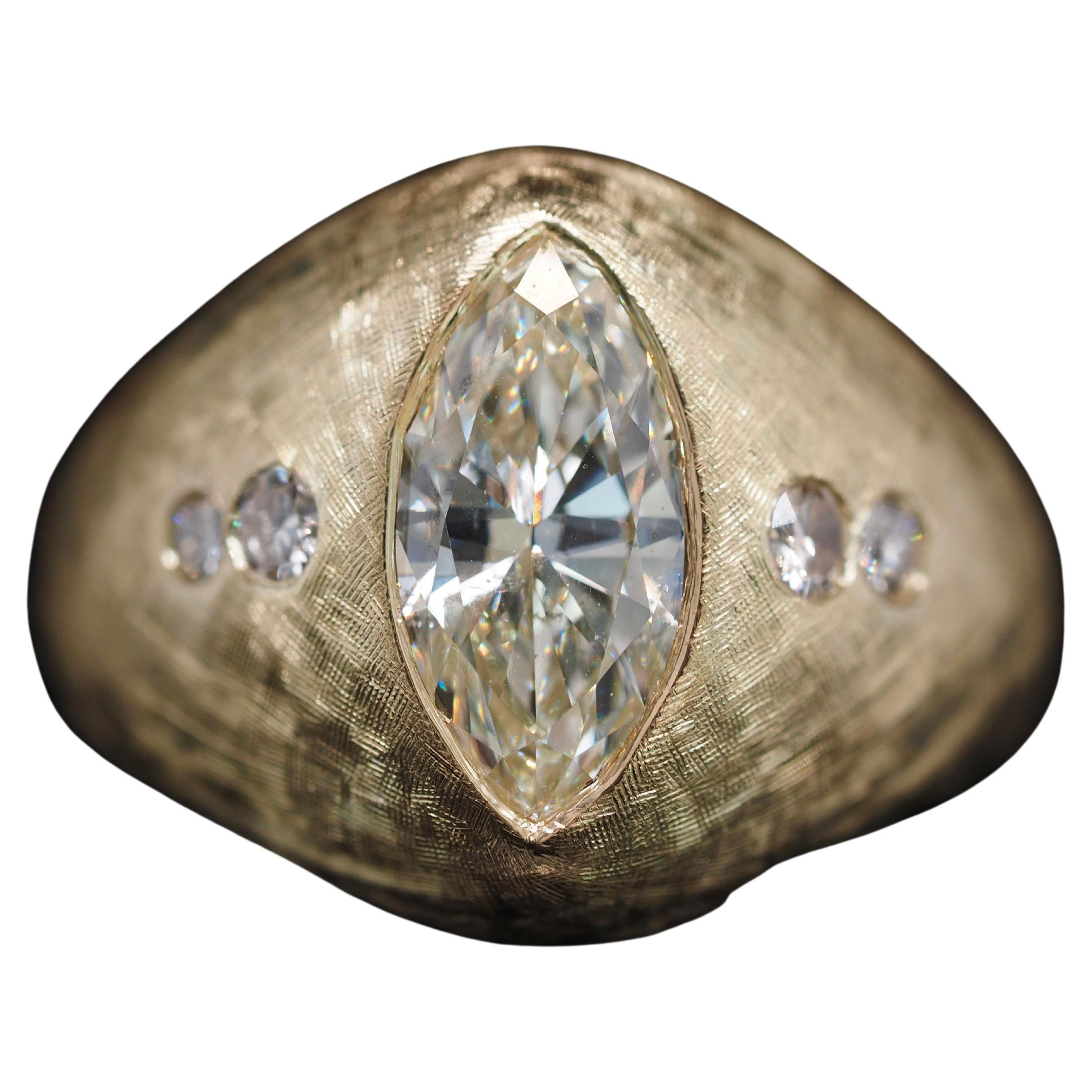 Retro Men's Marquise Diamond Fashion Ring in 14 Karat Yellow Gold at  1stDibs | men's marquise diamond ring, mens marquise diamond ring, marquise  ring for men