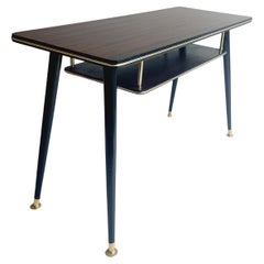 Retro Mid Century 50s walnut coffee table tiered Atomic Sputnik