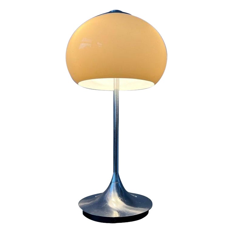 Retro Mid Century Beige Mushroom Table Lamp, 1970
s