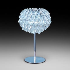 Retro Mid Century Crystal & Chrome Table Lamp